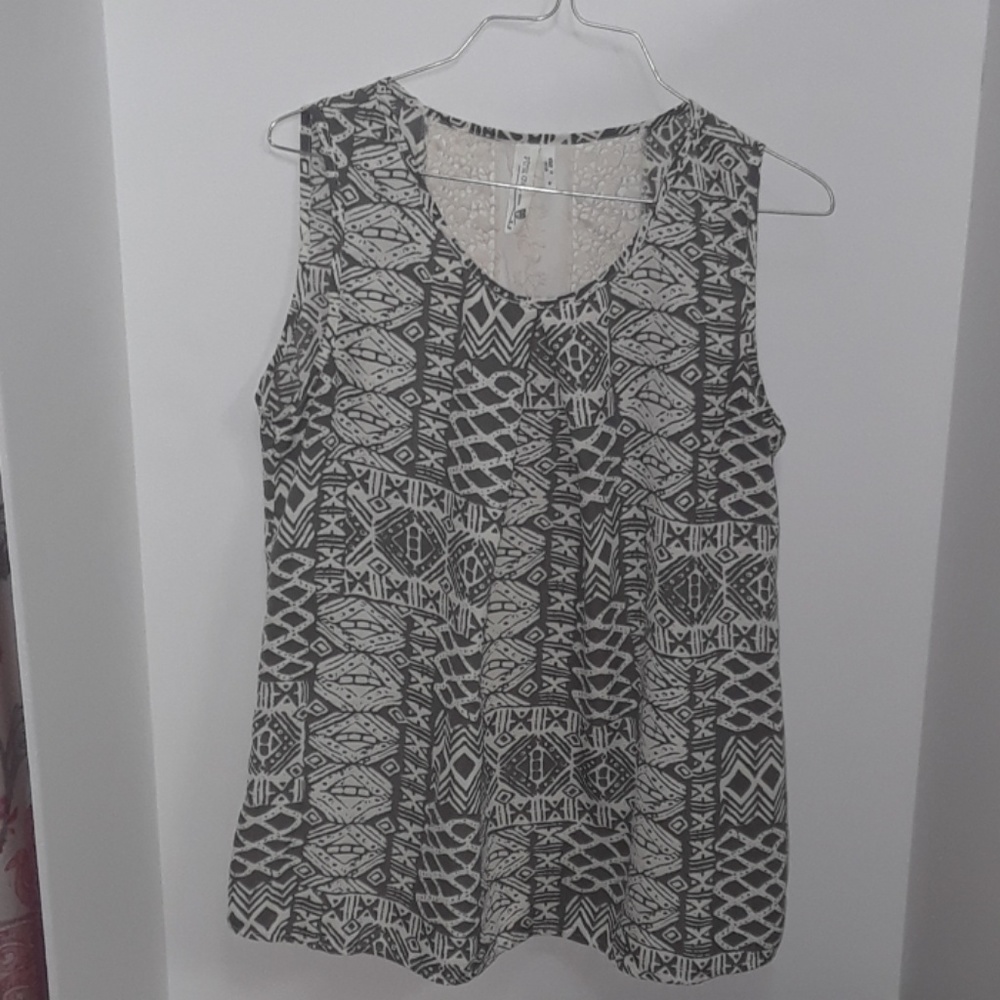 Pink owl tank top